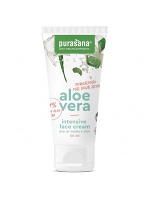 Image de Aloe vera Bio - Crème Visage Intensive 50 ml - Purasana depuis Soins, hygiènes et cosmétiques destinés au visage