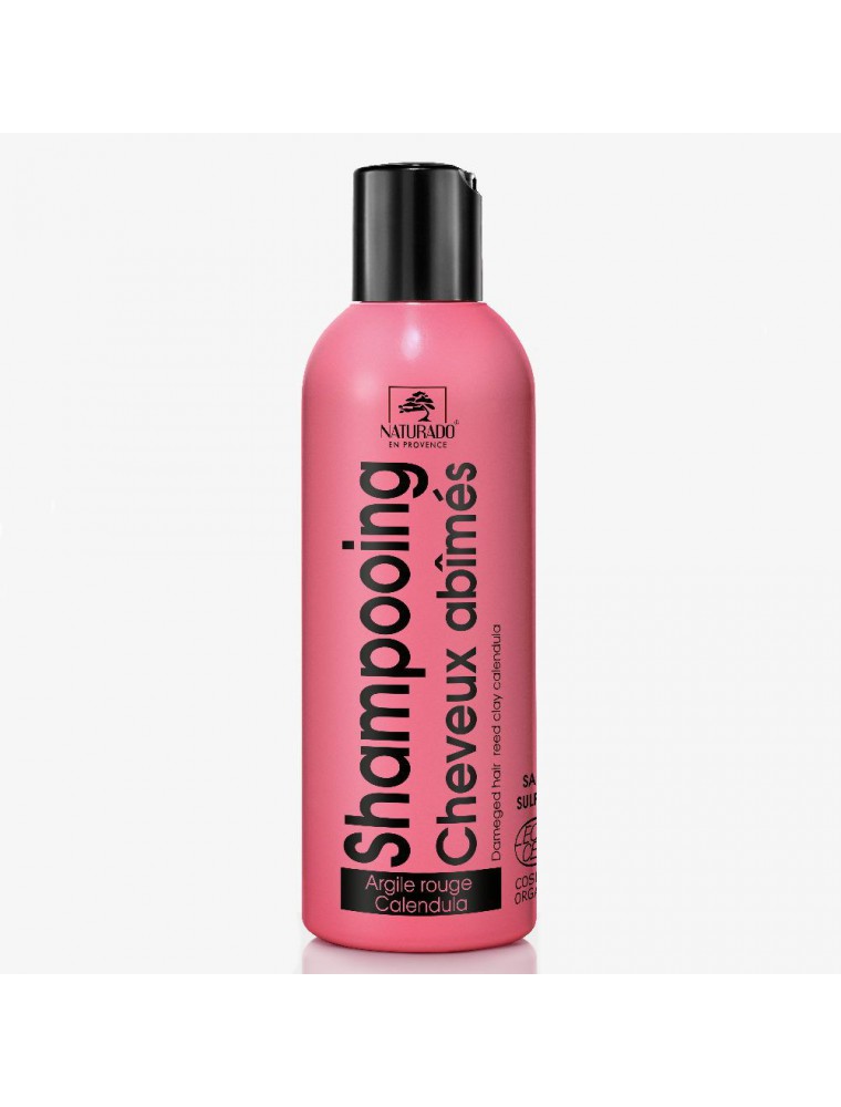Shampooing Cheveux abîmés bio - Argile rouge et Calendula 200 ml - Naturado