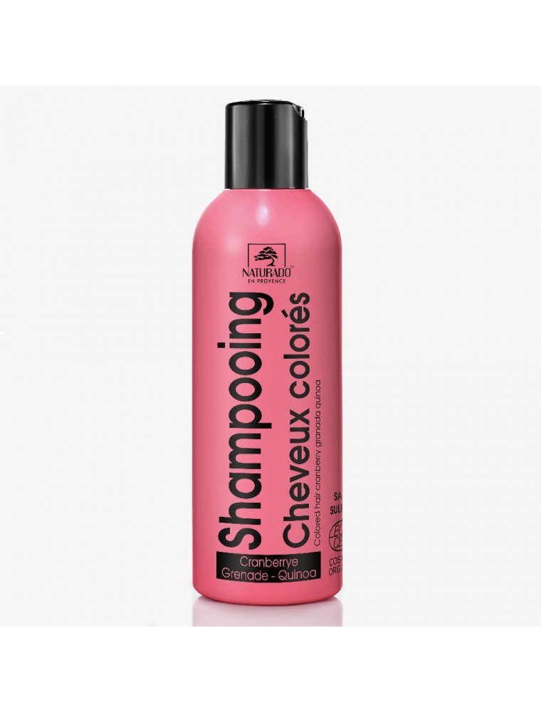Shampooing Cheveux colorés bio - Cranberry, Grenade et Quinoa 200 ml - Naturado Shampooing Cheveux colorés bio - Cranberry, Grenade et Quinoa 200 ml - Naturado