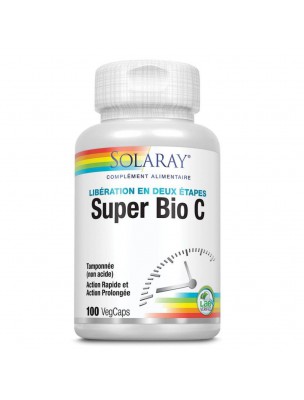 Image de Super Bio C tamponnée - Vitamine C 100 capsules - Solaray via Achetez Spectro Multi-Vita-Min Solaray - 60 capsules