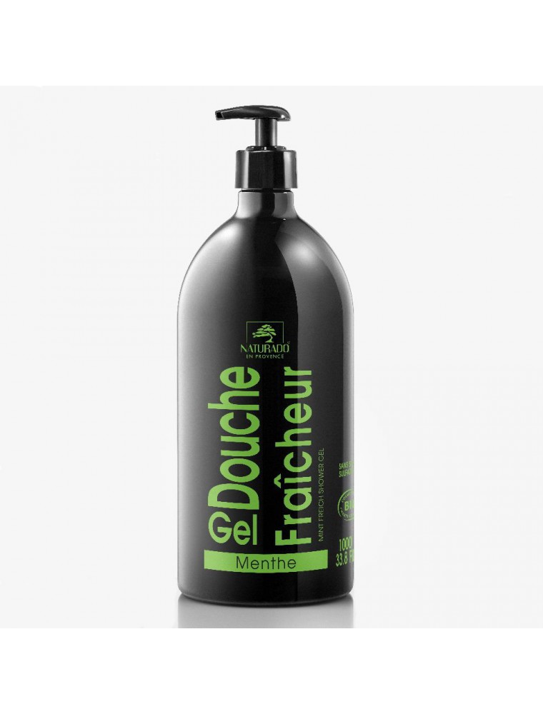 Image principale de la modale pour Gel Douche Fraîcheur XXL Bio - Menthe 1 Litre - Naturado