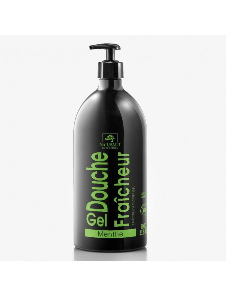 Image principale de Gel Douche Fraîcheur XXL Bio - Menthe 1 Litre - Naturado