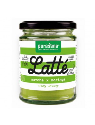 Image de Organic Latte - Matcha Moringa 120 g - Purasana depuis The richness of Moringa, known for the well-being of the body