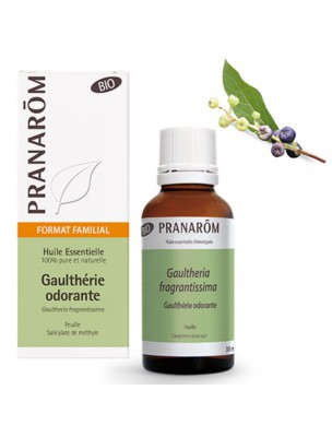 Image de Gaulthérie odorante Bio -  Huile essentielle de Gaultheria fragrantissima 30 ml - Pranarôm depuis Hydraflex - Articulations 60 gélules - Be-Life