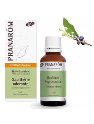 Image de Gaulthérie odorante Bio -  Huile essentielle de Gaultheria fragrantissima 30 ml - Pranarôm via Hydraflex - Articulations 60 gélules - Be-Life