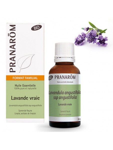 Image principale de Lavande vraie (officinale) Bio - Huile essentielle Lavandula angustifolia 30 ml - Pranarôm