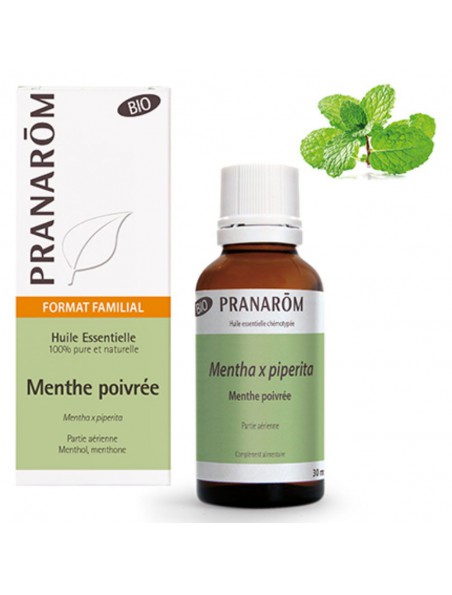 Menthe poivrée Bio - Huile essentielle Mentha piperita 30 ml - Pranarôm