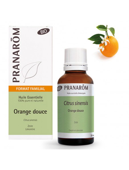 Image principale de Orange douce Bio - Huile essentielle Citrus sinensis 30 ml - Pranarôm