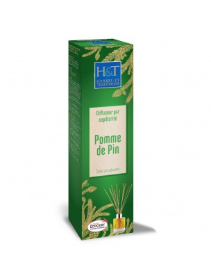 Pomme de pin Bio - Diffuseur par capillarité et recharges 100 ml - Herbes et Traditions