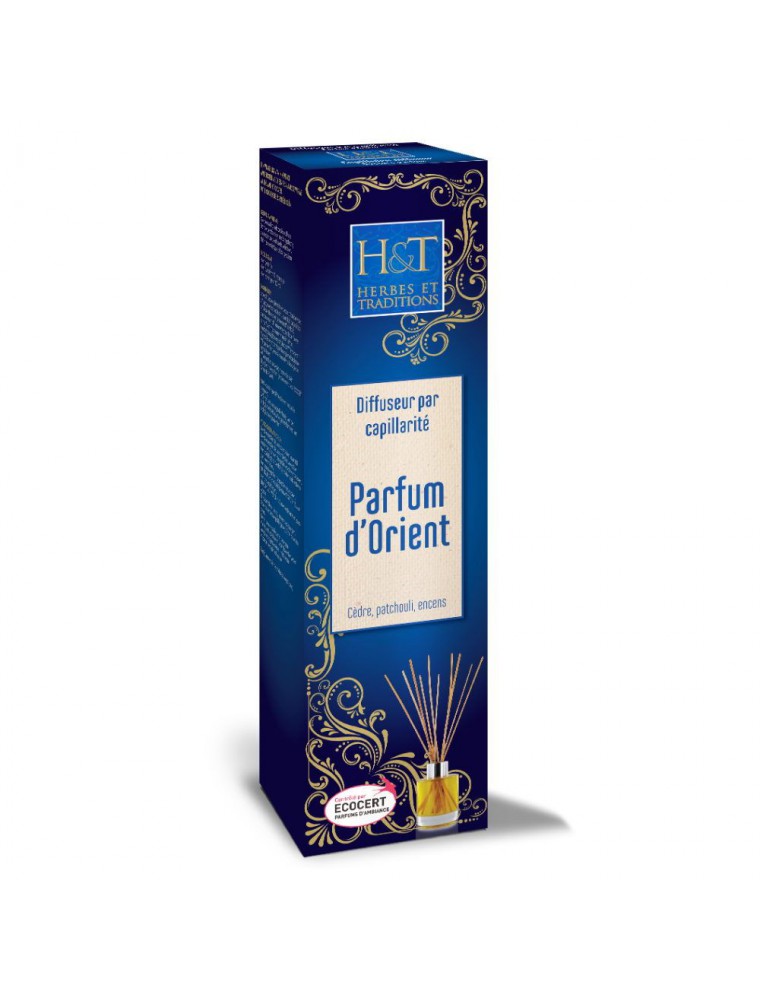 Parfum d'Orient Bio - Diffuseur par capillarité et recharges 100 ml - Herbes et Traditions Parfum d'Orient Bio - Diffuseur par capillarité et recharges 100 ml - Herbes et Traditions