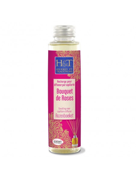 Bouquet de roses Bio - Recharge pour Diffuseur par capillarité 100 ml - Herbes et Traditions Bouquet de roses Bio - Recharge pour Diffuseur par capillarité 100 ml - Herbes et Traditions
