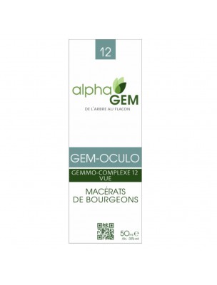 Image de Gem-Oculo Complexe n°12 Bio - Vue 50 ml - Alphagem via Myrtille Bio - Vision et transit 120 gélules - Purasana