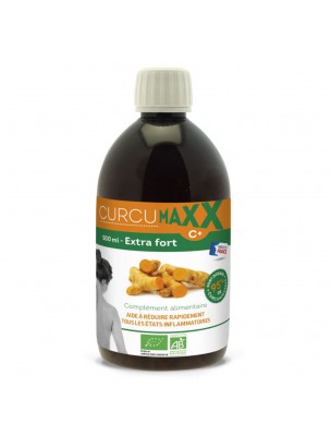 Image de Curcumaxx C+ Bio 95% - Curcuma Extra Fort 500 ml - Curcumaxx depuis Curcuma : boostez votre santé avec nos produits naturels
