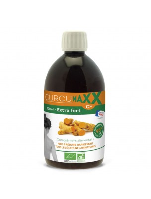 Image de Curcumaxx C+ Bio 95% - Curcuma Extra Fort 500 ml - Curcumaxx via Curcumaxx C+ 95% - Curcuma Extra Fort 1 Litre - Curcumaxx