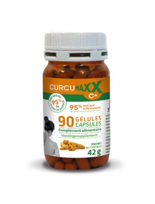 Image de Curcumaxx C+ 95% - Curcuma 90 gélules - Curcumaxx via Acheter Ortie Bio - Purifiante et reminéralisante - 120 gélules -