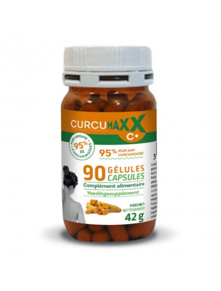 Achetez Curcumaxx C+ 95% - Curcuma 90 gélules - Curcumaxx à l'herboristerie Louis Image principale de Curcumaxx C+ 95% - Curcuma 90 gélules - Curcumaxx