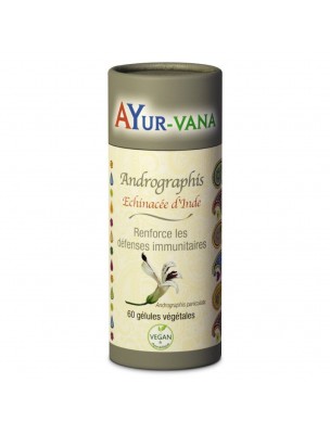 Image de Andrographis - Défenses immunitaires 60 gélules - Ayur-Vana via Ail noir fermenté Bio - Vit'all+