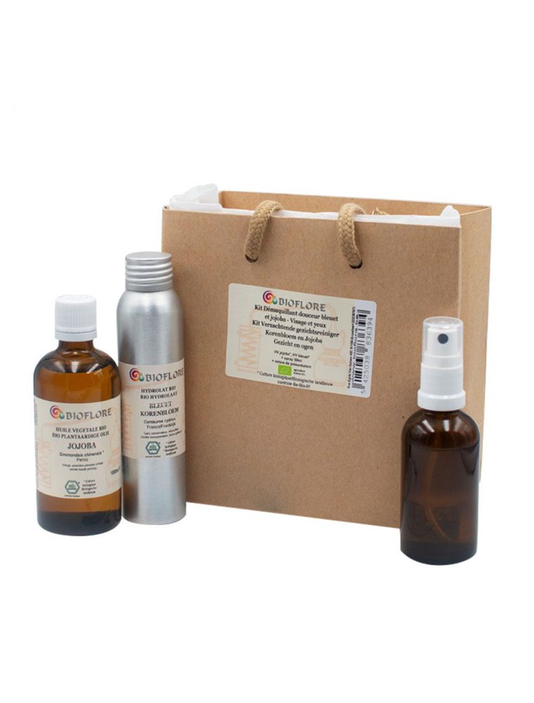 Kit démaquillant douceur Bio - Bleuet et Jojoba - Bioflore Kit démaquillant douceur Bio - Bleuet et Jojoba - Bioflore