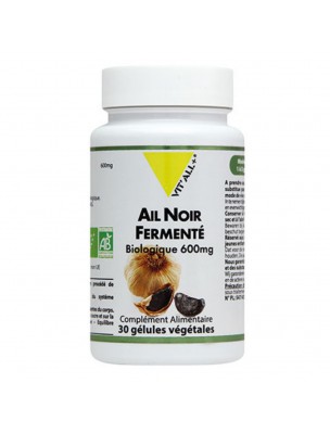 Image de Ail noir fermenté Bio - Défenses immunitaires 30 gélules végétales - Vit'all+ via Acide Alpha-Lipoïque 200mg - Solgar