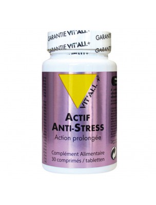 Image de Anti-Stress Action Prolongée - Stress 30 comprimés - Vit'all+ via Mélatonine Vitamine B6 - Stress et Sommeil - KAL