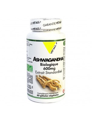 Image de Ashwagandha Bio - Détente et Equilibre mental 60 gélules végétales - Vit'all+ via Atmagupta graine - Stress 125 gélules - Samskara