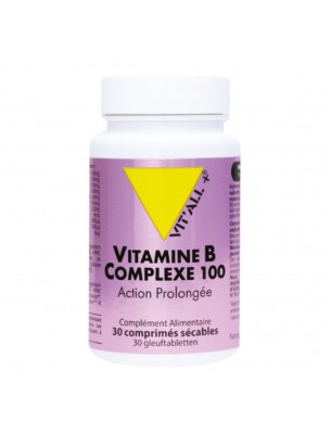 Image de Vitamine B Complexe 100 - Vitamines 30 comprimés - Vit'all+ depuis Commandez les produits Vit'All + à l'herboristerie Louis