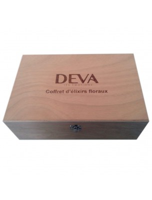Image de Empty Wooden Box - Floritherapy 40 spaces - Deva depuis Bottles and cases Bach to prepare your essential oil blends