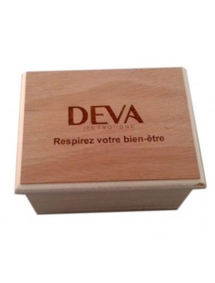 Image de Empty Wooden Box - Floritherapy 6 spaces - Deva depuis Bottles and cases Bach to prepare your essential oil blends