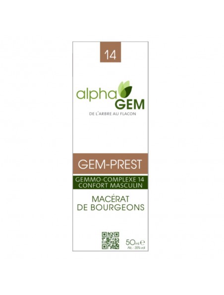 Gem-Prest Complexe n°14 Bio - Confort masculin 50 ml - Alphagem