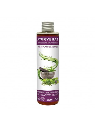 Image de Gel douche aux 18 plantes actives Bio - Ayurvenat 200 ml - Le Secret Naturel via Pachamamaï - Sur le chemin d'Alep - Savon à froid 100 g