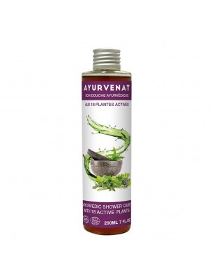 Image de Shower gel with 18 active plants Bio - Ayurvenat 200 ml Le Secret Naturel depuis Moisturizing, deodorant and pain relief balm (3)
