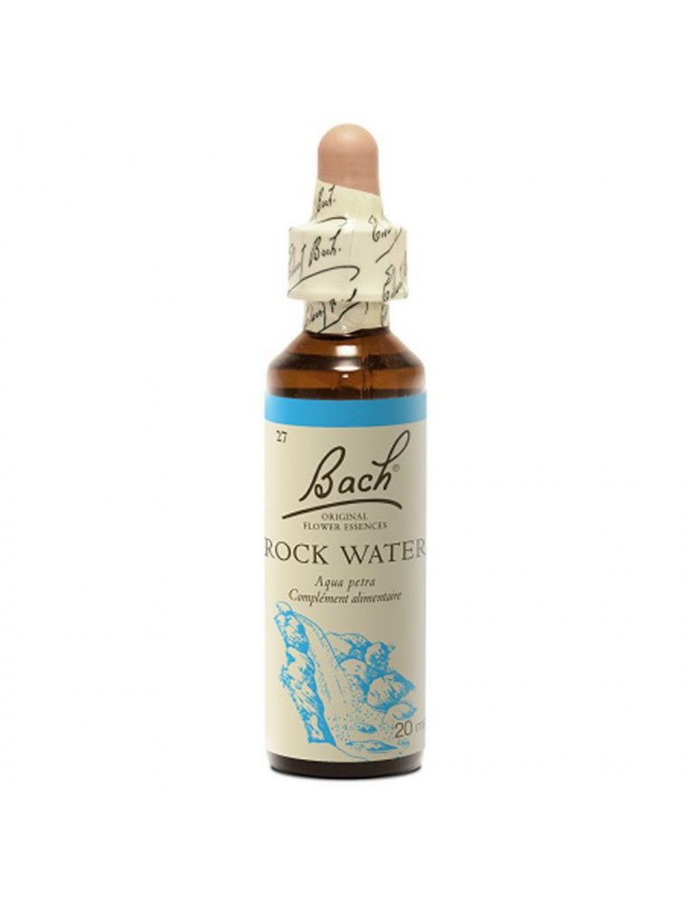 Image principale de la modale pour Rock Water (Eau de Roche) N° 27 - Dur envers soi 20ml - Fleurs de Bach Original