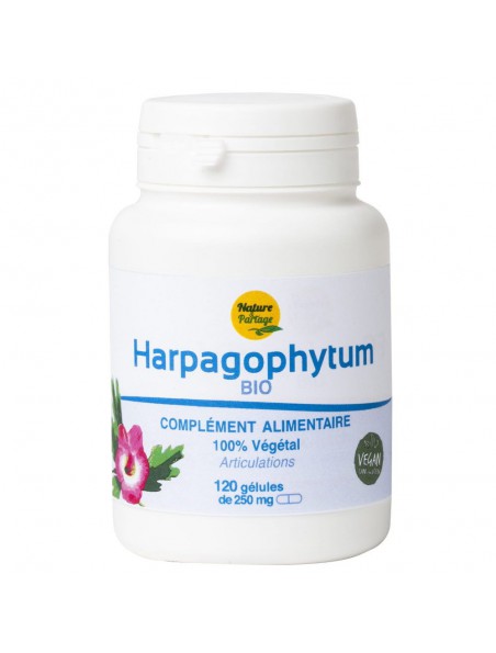 Harpagophytum Bio - Articulations 120 gélules végétales - Nature & Partage Harpagophytum Bio - Articulations 120 gélules végétales - Nature & Partage