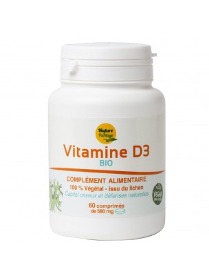 Image de Vitamine D3 Bio - Capital osseux et Défenses naturelles 60 comprimés - Nature et Partage depuis Huile de foie de morue - Solgar - 250 capsules