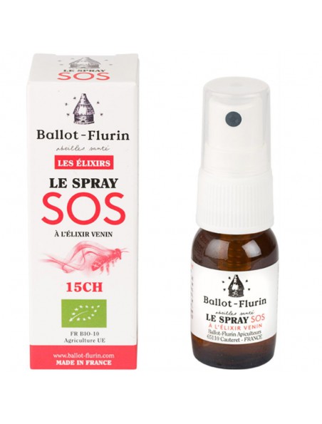 Image principale de Spray SOS Bio - Elixir de venin d'abeilles 15 ml - Ballot-Flurin