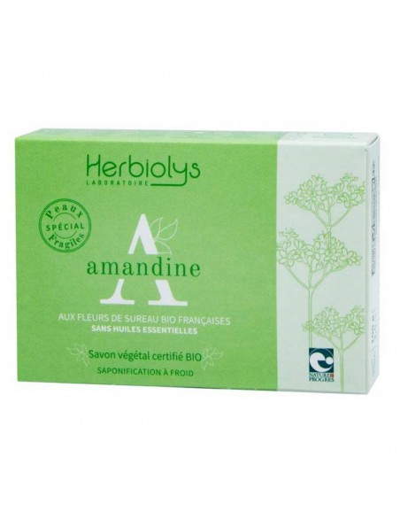 Savon Amandine Bio - Sureau 100G - Herbiolys Savon Amandine Bio - Sureau 100G - Herbiolys