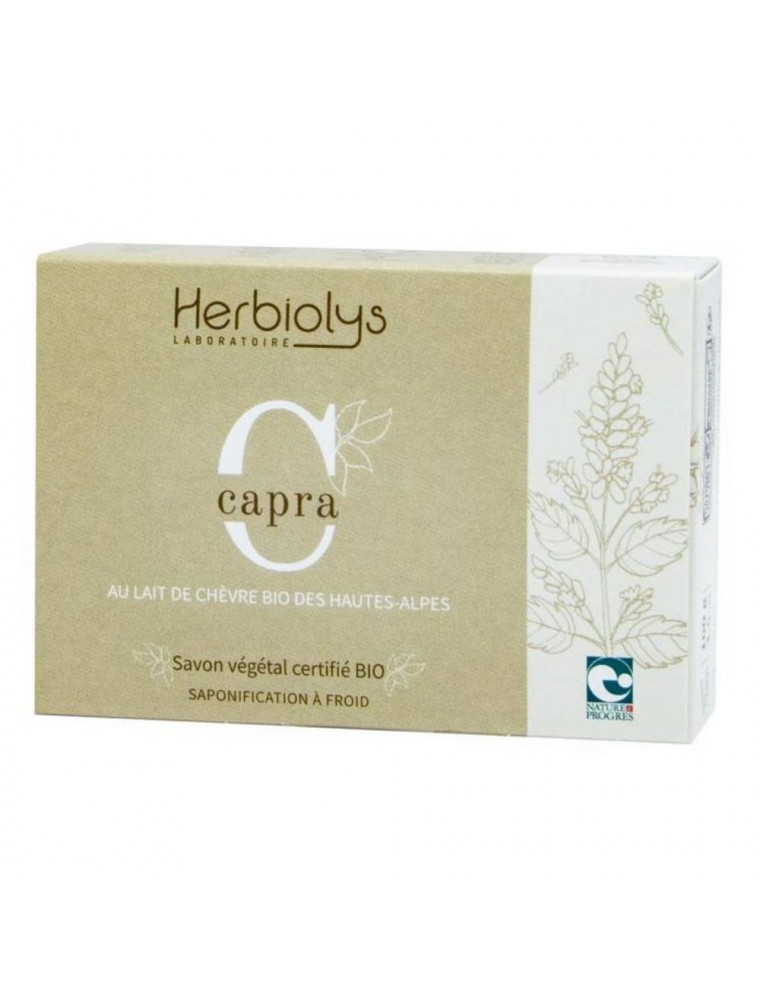 Image principale de la modale pour Savon au lait de chèvre Capra Bio - Pavot 100G - Herbiolys