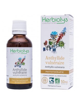 Image de Anthyllide vulnéraire Bio - Digestion and Skin Mother tincture of Anthyllis vulneraria 50 ml - (in French) Herbiolys depuis Organic and non-organic unitary mother tinctures