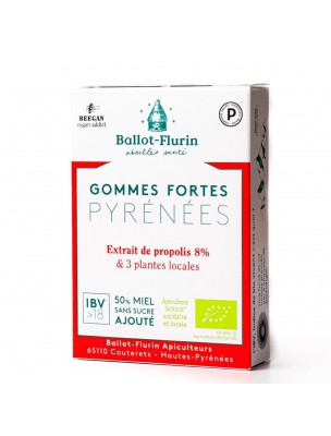 Image de Gommes Fortes des Pyrénées Bio - Premières irritations de la gorge - Ballot-Flurin via Sirop d'Hiver apaisant Bio - Propolis Noire & Miel - Ballot-Flurin