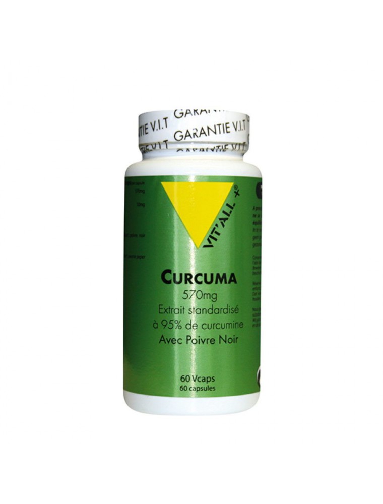 Curcuma 570 mg - Articulations et Digestion 60 gélules végétales - Vit'all+ Curcuma 570 mg - Articulations et Digestion 60 gélules végétales - Vit'all+
