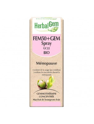Image de Fem50+GEM GC 22 Bio - Menopause Spray 15 ml - Herbalgem depuis The buds of plants for women