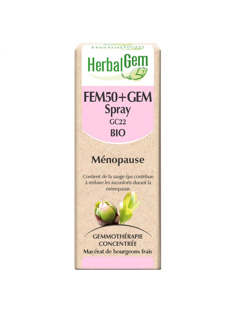 Image principale de la modale pour Fem50+GEM GC 22 Bio - Ménopause Spray de 15 ml - Herbalgem