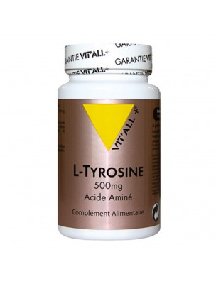 Image de L-Tyrosine 500 mg - Acide aminé 60 gélules végétales - Vit'all+ depuis PrestaBlog