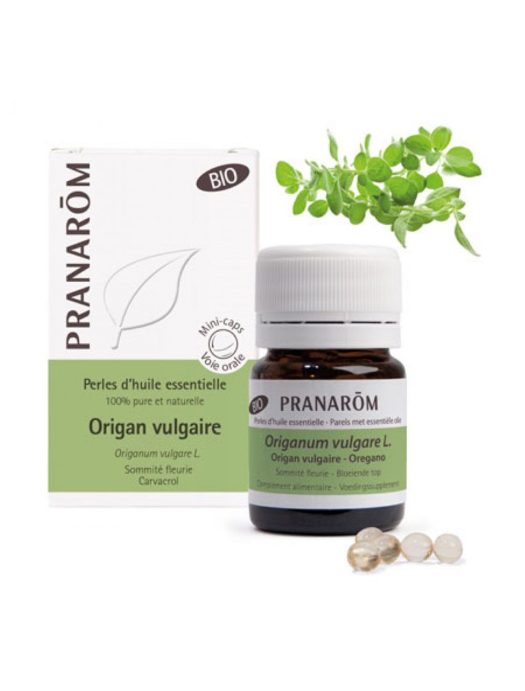 Origan Bio - Perles d'huiles essentielles - Pranarôm