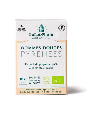 Gommes Douces des Pyrénées Bio - Propolis 30g - Ballot-Flurin