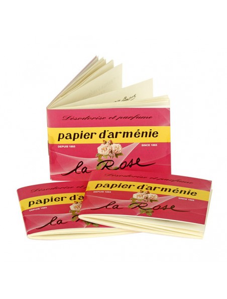 Papier d'Arménie à la Rose - Désodorisant naturel 36 bandes