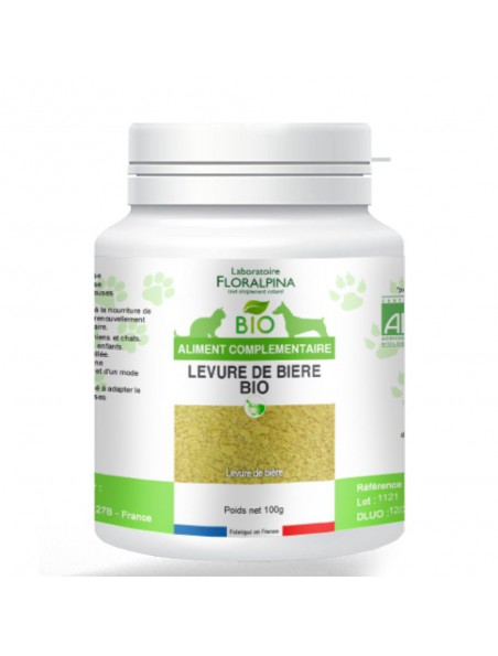 Achetez Levure de Bière Bio - Digestion des Chiens et Chats 100g - Floralpina à l'herboristerie Louis Image principale de Levure de Bière Bio - Digestion des Chiens et Chats 100g - Floralpina