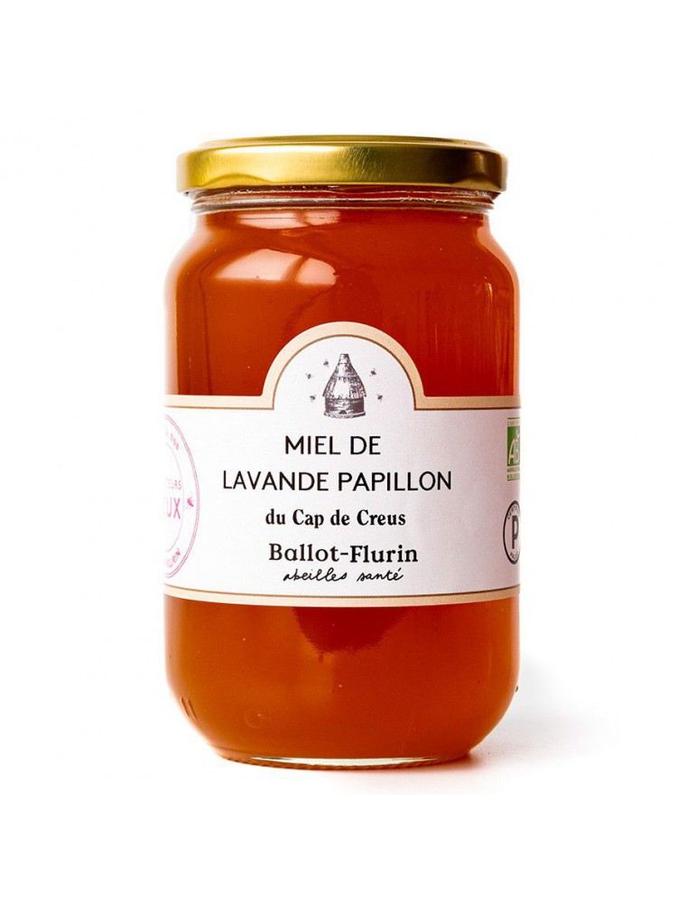 Miel de Lavande Papillon Bio 480g - Fraîcheur et Tonicité - Ballot-Flurin Miel de Lavande Papillon Bio 480g - Fraîcheur et Tonicité - Ballot-Flurin