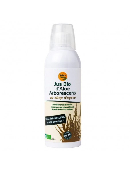 Aloe arborescens Bio au sirop d'agave - Dépuratif 500 ml - Nature & Partage