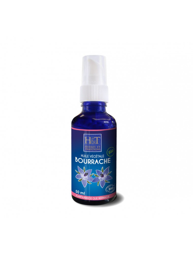 Image principale de la modale pour Bourrache Bio - Huile végétale de Borago Officinalis 50 ml - Herbes et Traditions